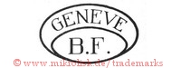 Geneve / B.F. (im Oval)