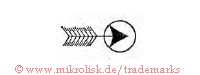 (Pfeil mit Spitze im Kreis)