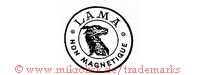 Lama / Non Magnetique (im Kreis mit Lamakopf)