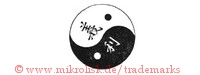 (Ying Yang mit asiatischen Schriftzeichen)