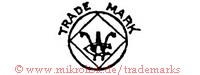 Trade Mark / WC (ineinander, in Raute im Kreis)