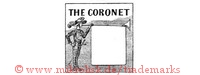 The Coronet (im Quadrat mit Mann/Soldat mit Posaune und Fahne) | trompete