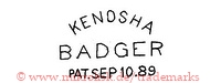 Kenosha Badger / Pat. Sep 10.89