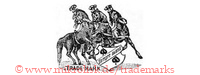 Sempre Avanti / Trade-Mark (auf Banner auf Schild mit drei Pferden)