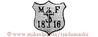 M. F. / ST / 18 16 (im Schild mit Kreuz) | mf s 1816 t ts st