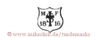 M. F. / ST / 18 16 (im Schild mit Kreuz) | mf s 1816 t ts st