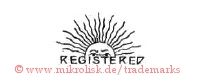 Registered (mit Sonne und Strahlen)