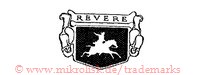 Revere (auf Schild mit Banner, Pferd und Reiter)
