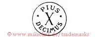 Pius X Decimus (im Kreis mit Sternen)