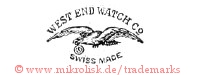 West End Watch Co. / Swiss Made (mit Adler und Taschenuhr im Schnabel)