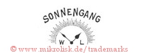 Sonnengang / W L (mit Strahlen und Zeigern)