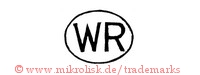 WR (im Kreis/Oval)